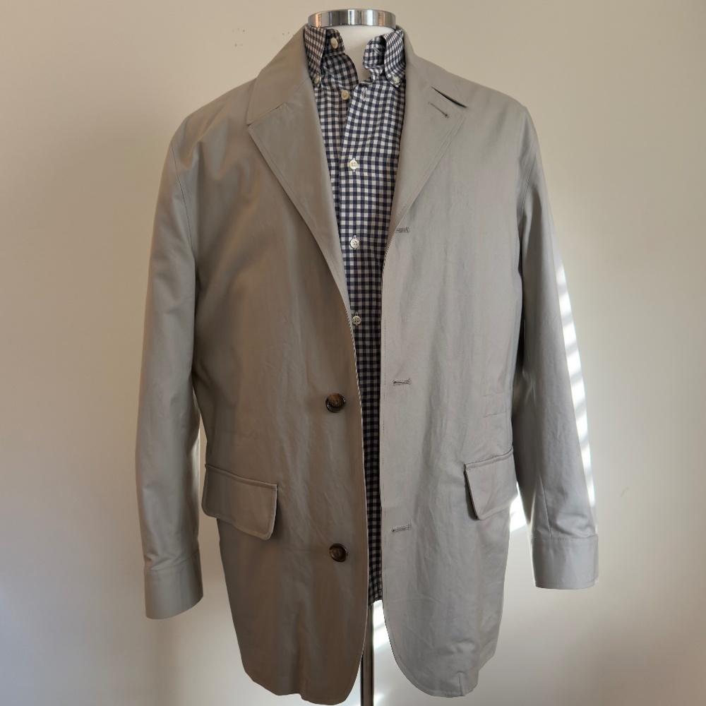 Brooks Brothers 100% Cotton Tan 3-Button Travel Jacket